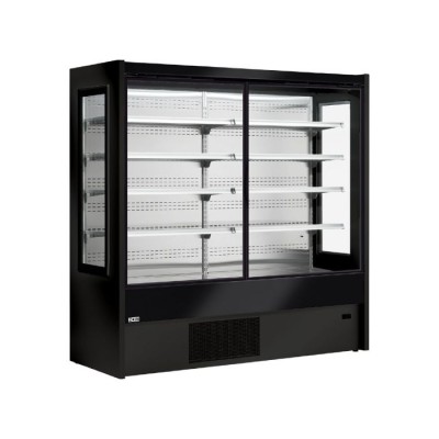 Self service συντήρησης με συρόμενες πόρτες και πανοραμικά πλαϊνά CHAMONIX B200 SP VIEW 1500 BLACK