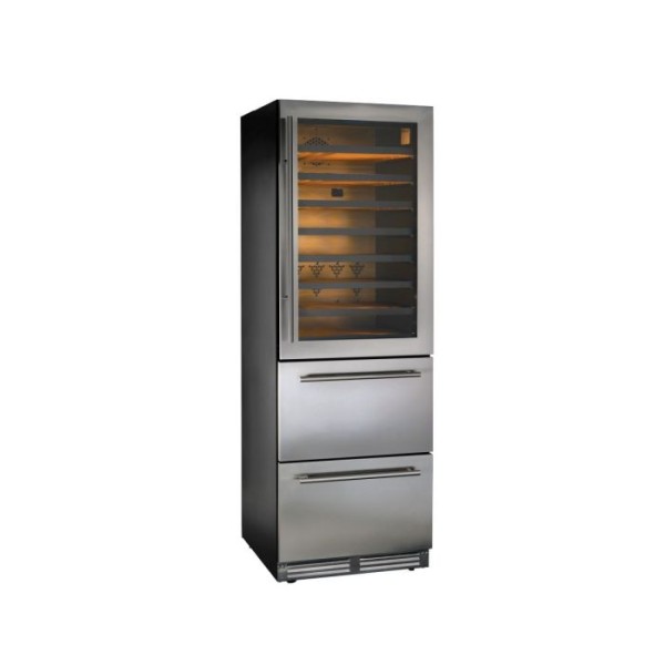 Βιτρίνα κρασιών με συρτάρια DW190 Silver