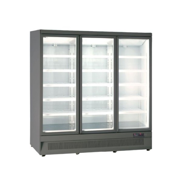 Βιτρίνα συντήρησης τριπλή με ανοιγόμενες πόρτες MR 188 TN3 GREY | RAL 7015 ΕΞΩΤΕΡΙΚΆ