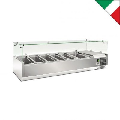 Ψυγείο σαλατών επιτραπέζιο για 5 GN 1/3 & 1GN 1/2 1500x395x225(427) RWX 1500