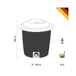 Σουπιέρα Slim 10 lt με διάφανο καπάκι 100048