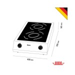 Επαγωγική εστία αναλογική διπλή 105737 | IK 70DP