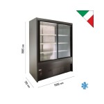 Self service συντήρησης με συρόμενες πόρτες CERVINO A200 VIEW 1500 BLACK