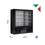 Self service συντήρησης με συρόμενες πόρτες CERVINO A200 VIEW 1800 BLACK