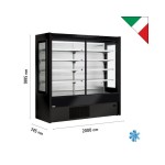 Self service συντήρησης με συρόμενες πόρτες και πανοραμικά πλαϊνά CHAMONIX B200 SP VIEW 2000 BLACK