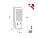 Ψυγείο συντηρητής ασκών κρασιού 39,2x59,5x112 εκ DKS95-2/20L