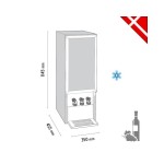 Ψυγείο κρασιού συντηρητής επιτραπέζιο 35x45,5x114,5 εκ DKS95-3/10L