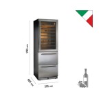 Βιτρίνα κρασιών με συρτάρια DW190 Silver