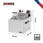 Φριτέζα ηλεκτρική μονή 8 lt | POWER 6kW FE 07 T