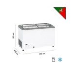 Καταψύκτης με κουρμπαριστά συρόμενα κρύσταλλα 1291x678x910(h)mm  GTC400 HO-27.50.066.0001