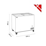 Καταψύκτης με ίσια συρόμενα κρύσταλλα 1010x630x892mm  IC301SC HO-45.01.150.0001