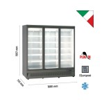 Βιτρίνα συντήρησης τριπλή με ανοιγόμενες πόρτες MR 188 TN3 GREY | RAL 7015 ΕΞΩΤΕΡΙΚΆ