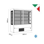 Self service με συρόμενες πόρτες και πανοραμικά πλαϊνά OLIMPO B200 SP VIEW 1200 BLACK