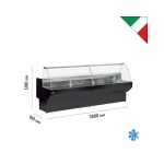 Βιτρίνα κρεάτων - αλλαντικών με κουρμπαριστά τζάμια και αποθήκη PATAGONIA Y2 3000