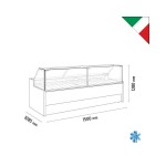 Βιτρίνα κρεάτων - αλλαντικών με αποθήκη PORTHOS PL2 1500