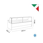 Βιτρίνα κρεάτων - αλλαντικών με αποθήκη PORTHOS PL2 2500