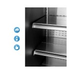 Self service συντήρησης με συρόμενες πόρτες και πανοραμικά πλαϊνά CHAMONIX B200 SP VIEW 1000 BLACK