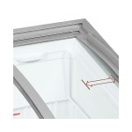 Καταψύκτης με ίσια συρόμενα κρύσταλλα 1550x630x892mm  IC501SC