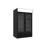 Βιτρίνα συντήρησης διπλή με ανοιγόμενες πόρτες S1300 SC TD SLIM BLACK