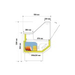 Βιτρίνα κρεάτων - αλλαντικών με αποθήκη PATAGONIA C2 2000