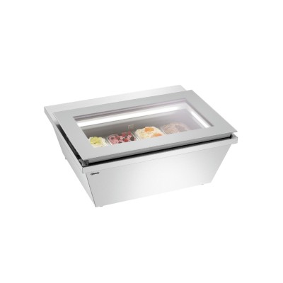 Bιτρίνα σερβιρίσματος παγωτού 4 γεύσεων επιτραπέζια 700248