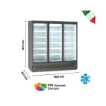Βιτρίνα κατάψυξης τριπλή με ανοιγόμενες πόρτες MR 188 BT3 GREY | RAL 7015 ΕΞΩΤΕΡΙΚΑ  HO-24.50.115.0001