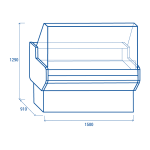 Βιτρίνα κρεοπωλείου WST 150