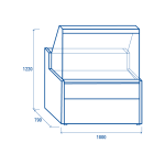 Βιτρίνα κρεοπωλείου WTE 100
