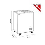 Καταψύκτης με ίσια συρόμενα κρύσταλλα 720x630x892mm  IC201SC HO-45.01.146.0001