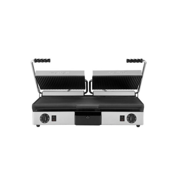 Τοστιέρα διπλή ραβδωτή πάνω & λεία κάτω 16052