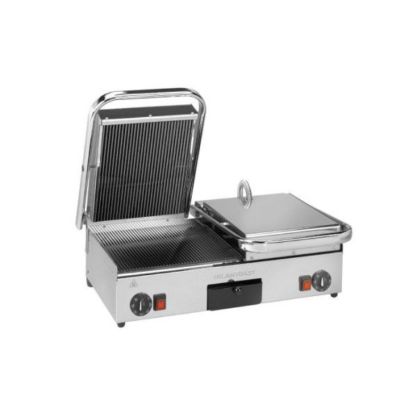 Τοστιέρα διπλή κεραμική ραβδωτή 17062