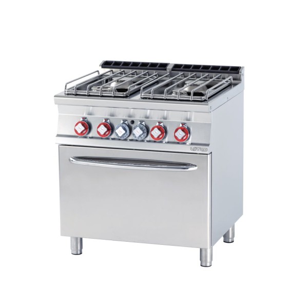 Κουζίνα αερίου 4 εστιών με φούρνο αερίου στατικό επιδαπέδιο 80x70.5x90 εκ CF4-78GP