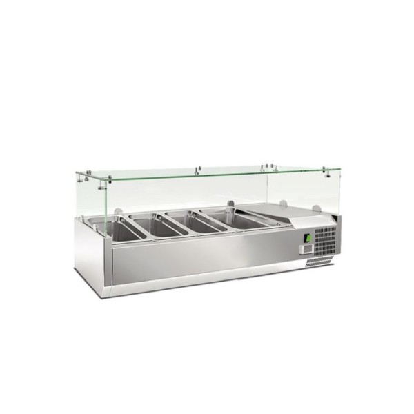 Ψυγείο σαλατών επιτραπέζιο για 3 GN 1/3 & 1 GN 1/2 120X39,5X22.5X(42.7)εκ RWX 1200