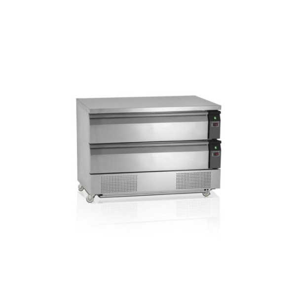 Ανοξείδωτο ψυγείο 2 θερμοκρασιών για 6 GN1/1 με 2 συρτάρια UD2-3