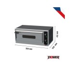 Φούρνος πίτσας 2 Χ Ø33cm , έως 450˚C B2 950x550x412(h)mm