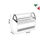 Βιτρίνα παγωτού 10 γεύσεων BERMUDA 10 VIEW