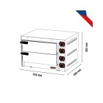 Φούρνος πίτσας διώροφος 2 x Ø35cm FP66 R 550x498x380(h)mm