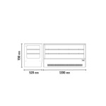 Βιτρίνα συντήρησης επιτραπέζια πανοραμική 195lt GN1200RT