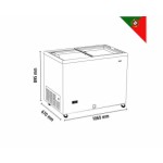 Καταψύκτης με ίσια συρόμενα κρύσταλλα 1060x670x895mm Μετάβαση στην αρχή της συλλογής εικόνων ICE300