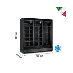 Βιτρίνα κατάψυξης τριπλή με ανοιγόμενες πόρτες MR 188 BT3 BLACK  HO-24.50.113.0001