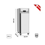Τυφλή κατάψυξη 520 lt, GN 2/1 , inox 304 RF710