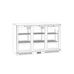Βιτρίνα συντήρησης Back Bar με ανοιγόμενες πόρτες 300lt DB301H-3