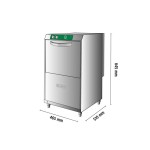 Πλυντήριο ποτηριών-πιάτων με αντλία εξαγωγής για καλάθι 40x40cm E40 PBS (PS G40-25-BS)