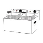 Φριτέζα ηλεκτρική διπλή 8+8 lt FE 77 S