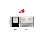 Βιτρίνα θερμαινόμενη επιτραπέζια πανοραμική 125lt GN900HRT