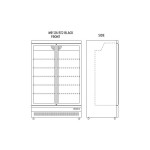 Βιτρίνα κατάψυξης διπλή με ανοιγόμενες πόρτες MR 126 BT2 BLACK HO-24.50.112.0001