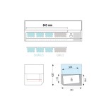 Ψυγείο σαλατών επιτραπέζιο για 3 GN 1/3 & 1 GN 1/2 120X39,5X22.5X(42.7)εκ RWX 1200