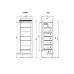 Βιτρίνα κατάψυξης UFSC371G BLACK HO-45.01.137.0001